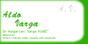 aldo varga business card